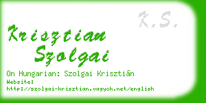krisztian szolgai business card